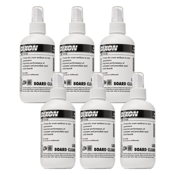 Dixon Ticonderoga Dry Erase Board Cleaner, Spray Bottle, 8 oz., 6PK 94008